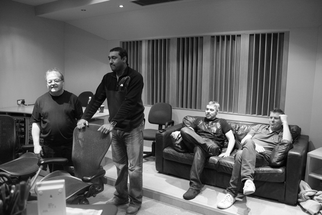 band at blast studio control room